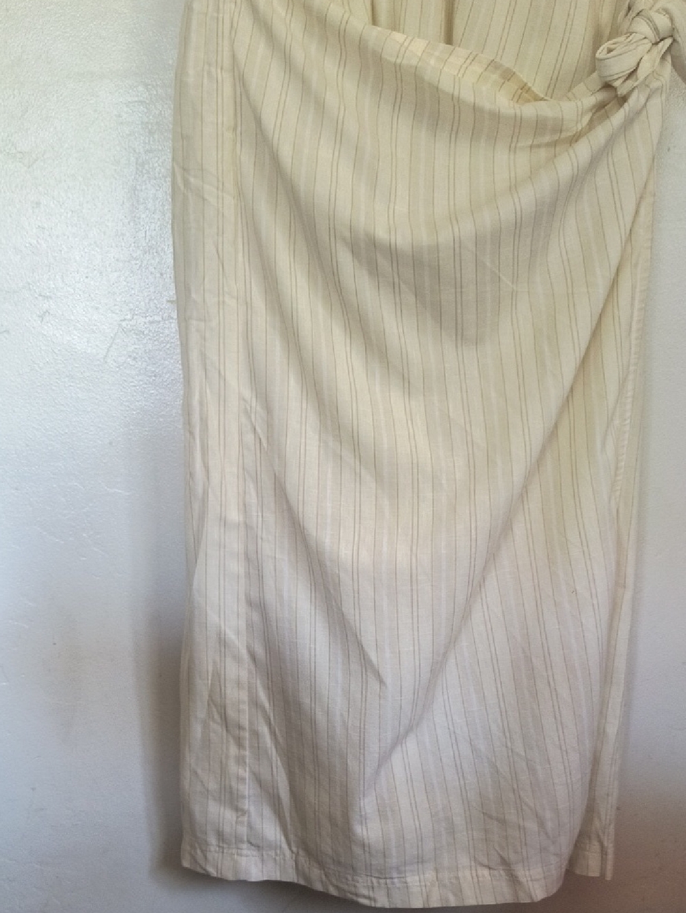 NWT Universal Thread Cream Striped Wrap-Tie Shirt Dress Sz XXL Women - Picture 7 of 12